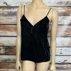 J. Crew Retail Velvet Black Tank Top Size 4 New